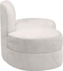 Mitzy Cream Velvet Loveseat - NY Furniture Direct (NY)