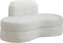 Mitzy Cream Velvet Loveseat - NY Furniture Direct (NY)
