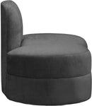Mitzy Grey Velvet Chair - NY Furniture Direct (NY)