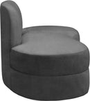 Mitzy Grey Velvet Loveseat - NY Furniture Direct (NY)