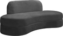 Mitzy Grey Velvet Sofa - NY Furniture Direct (NY)