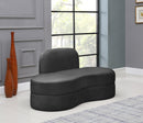 Mitzy Grey Velvet Loveseat - NY Furniture Direct (NY)