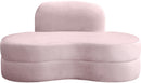 Mitzy Pink Velvet Loveseat - NY Furniture Direct (NY)
