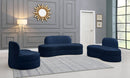 Mitzy Navy Velvet Loveseat - NY Furniture Direct (NY)