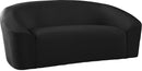 Riley Black Velvet Loveseat - NY Furniture Direct (NY)