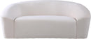 Riley Cream Velvet Loveseat - NY Furniture Direct (NY)