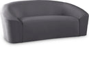 Riley Grey Velvet Loveseat - NY Furniture Direct (NY)