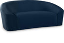 Riley Navy Velvet Loveseat - NY Furniture Direct (NY)