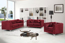 Isabelle Burgundy Velvet Loveseat
