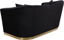 Arabella Black Velvet Loveseat - NY Furniture Direct (NY)