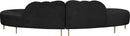 Divine Black Velvet 2pc. Sectional - NY Furniture Direct (NY)
