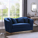 Arabella Navy Velvet Loveseat - NY Furniture Direct (NY)
