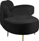 Divine Black Velvet 2pc. Sectional - NY Furniture Direct (NY)