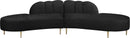Divine Black Velvet 2pc. Sectional - NY Furniture Direct (NY)