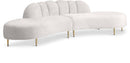 Divine Cream Velvet 2pc. Sectional - NY Furniture Direct (NY)