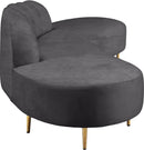 Divine Grey Velvet 2pc. Sectional - NY Furniture Direct (NY)