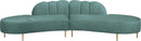 Divine Mint Velvet 2pc. Sectional - NY Furniture Direct (NY)