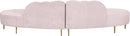 Divine Pink Velvet 2pc. Sectional - NY Furniture Direct (NY)
