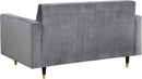 Lola Grey Velvet Loveseat - NY Furniture Direct (NY)