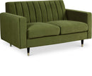 Lola Olive Velvet Loveseat - NY Furniture Direct (NY)