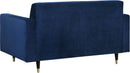 Lola Navy Velvet Loveseat - NY Furniture Direct (NY)