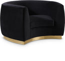 Julian Black Velvet Chair - NY Furniture Direct (NY)