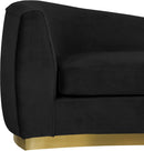 Julian Black Velvet Chaise - NY Furniture Direct (NY)