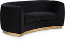 Julian Black Velvet Loveseat - NY Furniture Direct (NY)