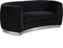 Julian Black Velvet Loveseat - NY Furniture Direct (NY)