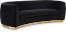 Julian Black Velvet Sofa - NY Furniture Direct (NY)