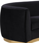 Julian Black Velvet Loveseat - NY Furniture Direct (NY)