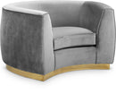 Julian Grey Velvet Chair - NY Furniture Direct (NY)