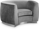 Julian Grey Velvet Chair - NY Furniture Direct (NY)