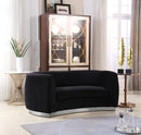 Julian Black Velvet Loveseat - NY Furniture Direct (NY)