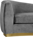 Julian Grey Velvet Chaise - NY Furniture Direct (NY)