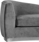 Julian Grey Velvet Chaise - NY Furniture Direct (NY)