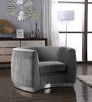 Julian Grey Velvet Chair - NY Furniture Direct (NY)