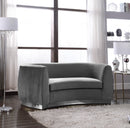 Julian Grey Velvet Loveseat - NY Furniture Direct (NY)