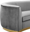 Julian Grey Velvet Loveseat - NY Furniture Direct (NY)