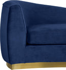 Julian Navy Velvet Chaise - NY Furniture Direct (NY)