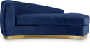 Julian Navy Velvet Chaise - NY Furniture Direct (NY)