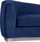 Julian Navy Velvet Chaise - NY Furniture Direct (NY)
