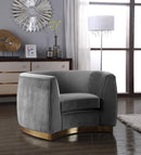 Julian Grey Velvet Chair - NY Furniture Direct (NY)