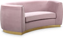 Julian Pink Velvet Loveseat - NY Furniture Direct (NY)