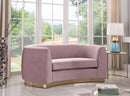 Julian Pink Velvet Loveseat - NY Furniture Direct (NY)