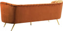 Margo Cognac Velvet Sofa - NY Furniture Direct (NY)