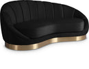 Shelly Black Velvet Chaise - NY Furniture Direct (NY)