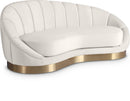 Shelly Cream Velvet Chaise - NY Furniture Direct (NY)