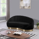 Shelly Black Velvet Chaise - NY Furniture Direct (NY)