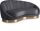 Shelly Grey Velvet Chaise - NY Furniture Direct (NY)